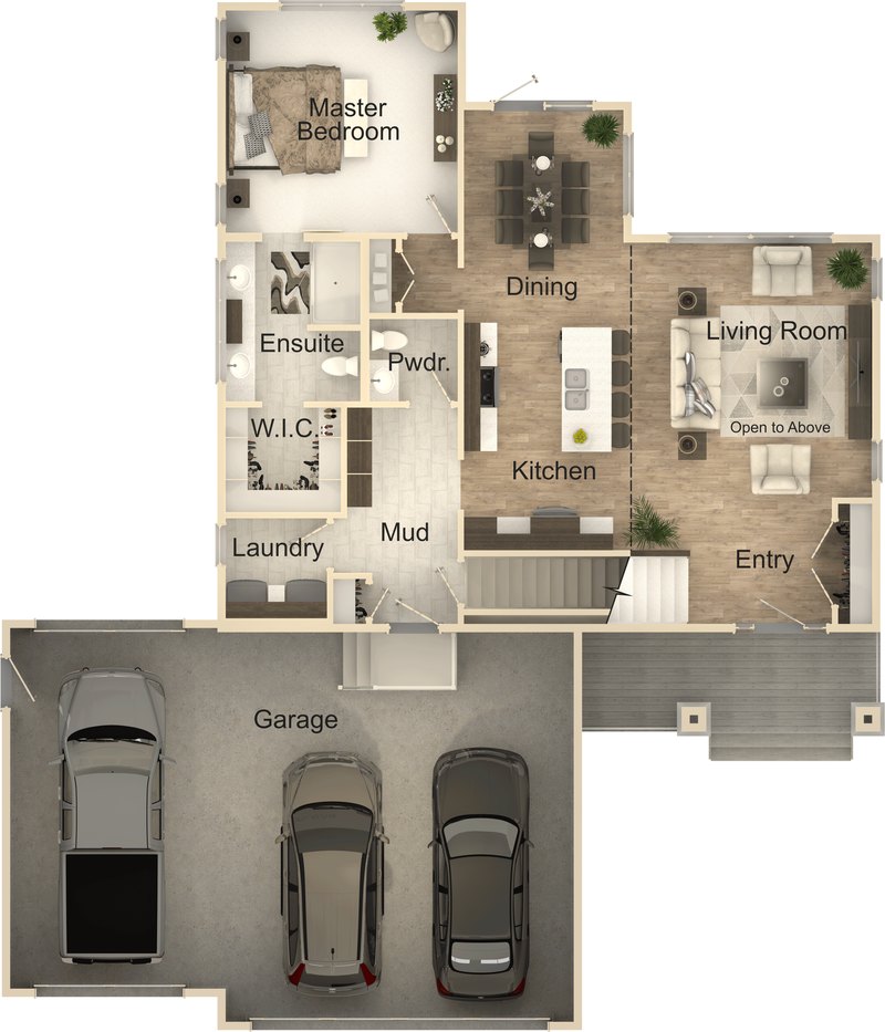 The Carmichael main floor plan