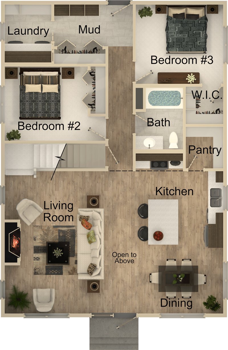 The Timberview main floor plan