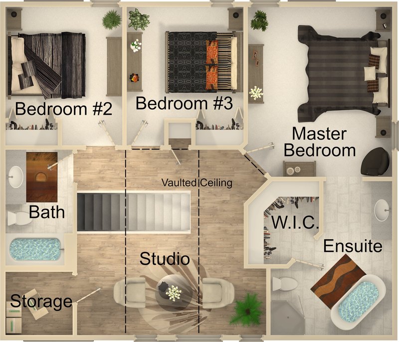 The Victory second floor plan
