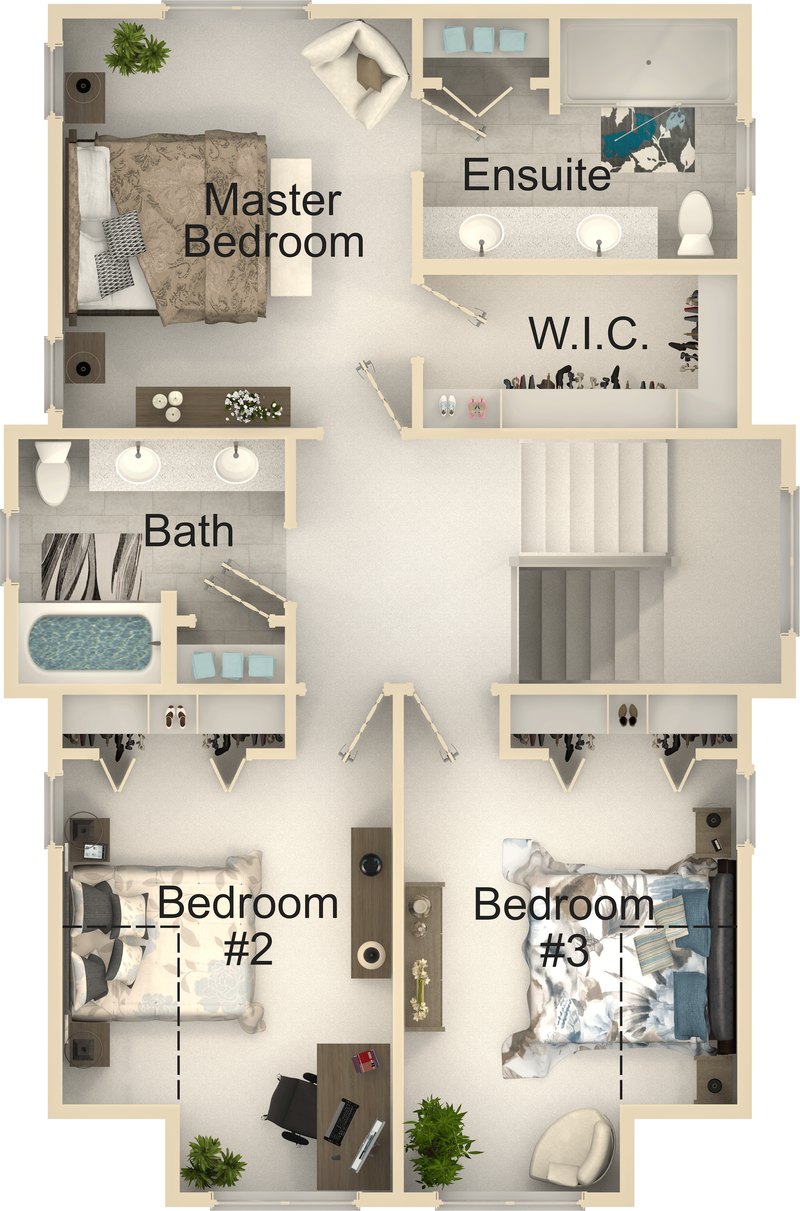 The Wendel second floor plan